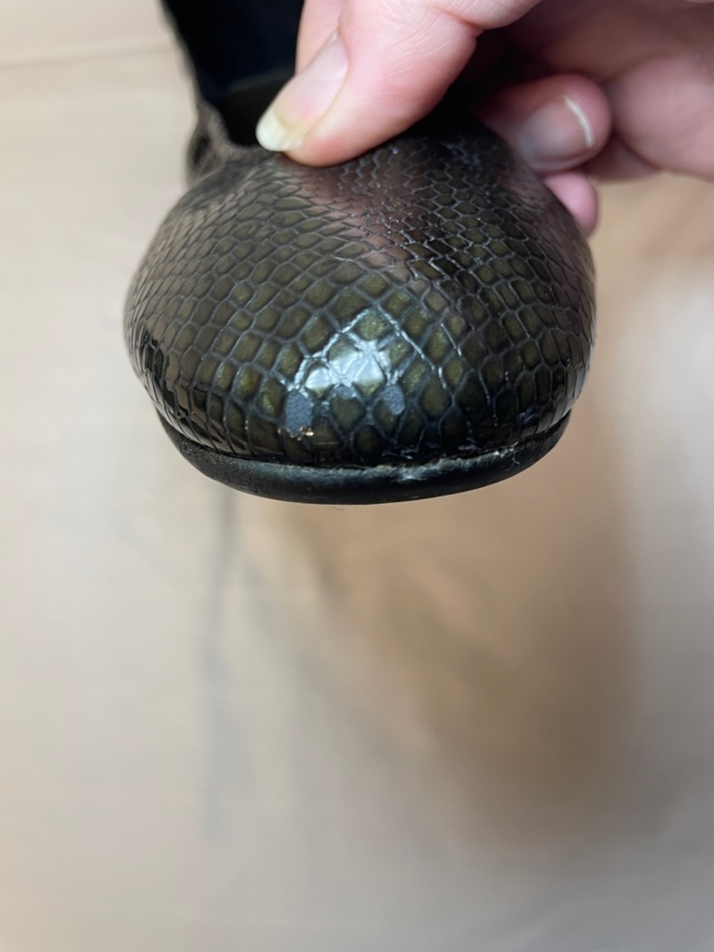 Arche Laius Patent Leather Ballet Flats women’s size 9.5 green but look black - Picture 11 of 16